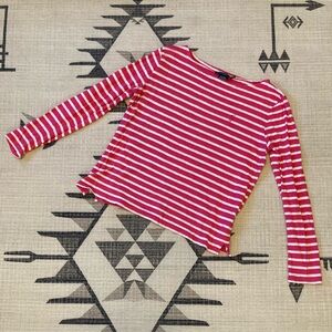 Ralph Lauren Sport Pink Striped Long Sleeve, L